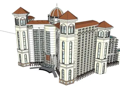 vacation spot-Resort-Fashion Leisure Hotel-0115 3D model