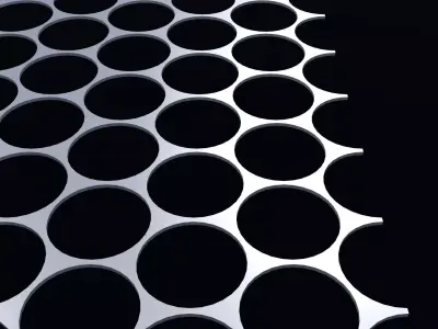 Perforated panel with 81 percent opening 25O106 3D model