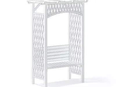 Garden Pergola 3D Model 3D model