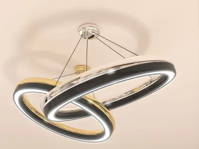 Modern chandelier 2 3D model