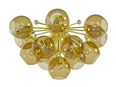 Chandelier gold glass 3D model