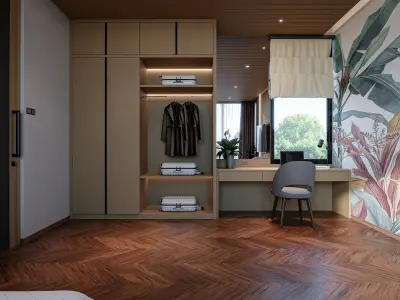 Bedroom Villa Style Blender - Fbx - Obj 3D model