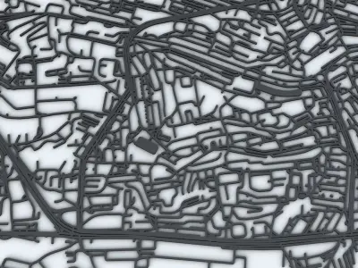 Vladivostok Road Network and Streets 3D model