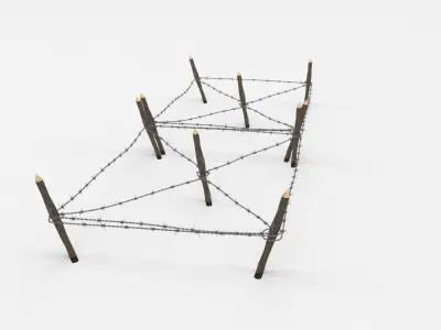 Barb Wire Obstacle 3D model