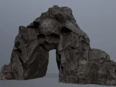 Skull Cave Low-poly 3D model