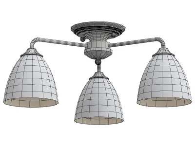 Vitaluce-V3946-3PL three light ceiling fixture 3D model