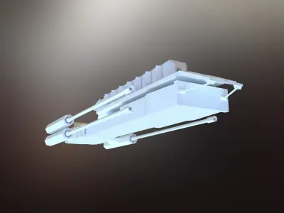 6 Sci-Fi War spaceships collection Low-poly 3D model