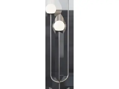 SIMRISHAMN Floor lamp chrome-plated milky glass 3D model