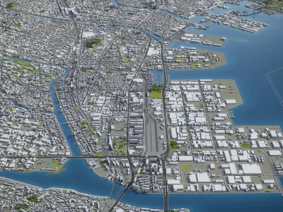 Fukuoka - Kitakyushu 3D Model Pack