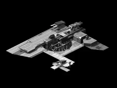 Spaceship - guardian turret 01 3D model