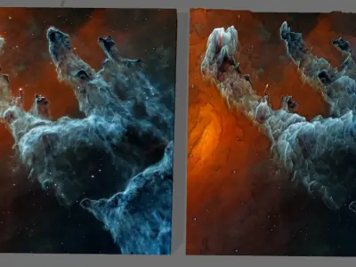 Low Res Pillar of creation deep sky object 3d software analysis Free 3D print model