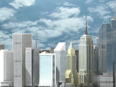 3D New York Skyscrapers 3D model