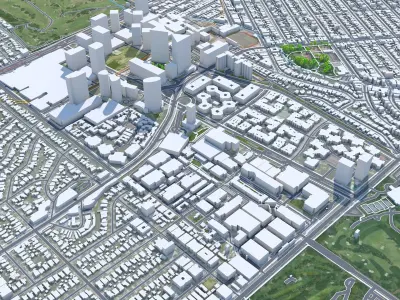 Beverley Hills California USA Low-poly 3D model