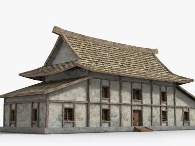 Ancient house x1 Low-poly 3D model