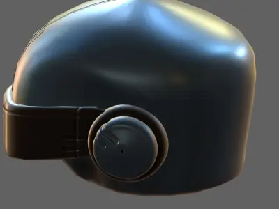 Helmet plastic mask protection 3D model Low-poly 3D model