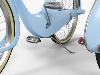  Spacelander Vintage Collectible Bike Light Blue 