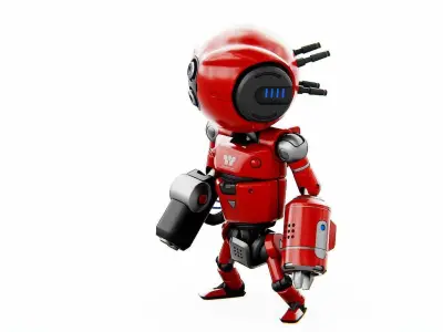 INDUSTRIAL BOT V-2  RIGGED 3D model