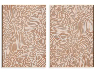 Abstract Painting Frame set 3D model 530