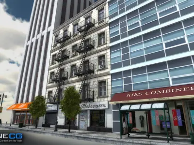 NYC 8 Blocks Unity Low-poly 3D model