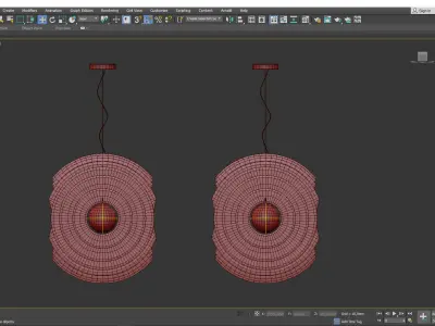 Supernova Pendant Light Low-poly 3D model