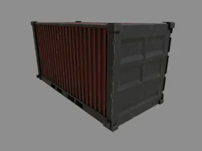 Scifi Shipping Container Low-poly 3D model