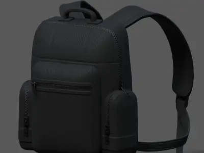 Backpack bag baggage Color 3d low poly Low-poly  Low-poly 3D model 2