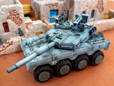 Extra Leopard Turrets - 28mm Sci-Fi 3D print model