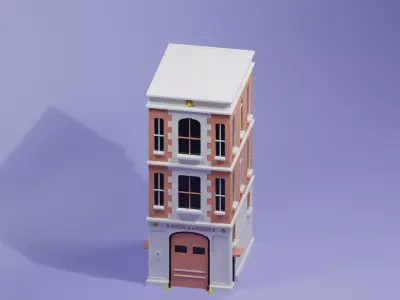 firestation toy building 3D model
