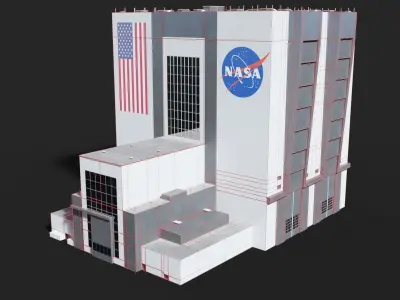 NASA Vehicle Assembly Building Low-poly 3D model