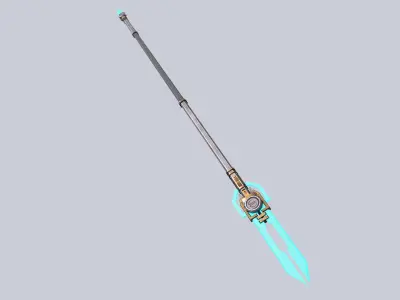 Sci fi elite spear Low-poly 3D model