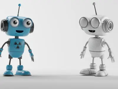 CLEVER ROBOT Low-poly 3D model