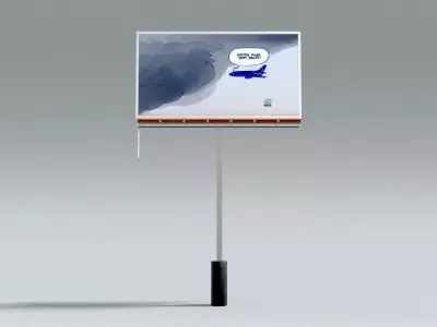 laos Bilboard Low-poly 3D model