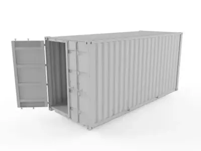 20ft Shipping Container 3D model