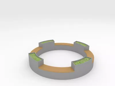 Bench Park 14 3D model