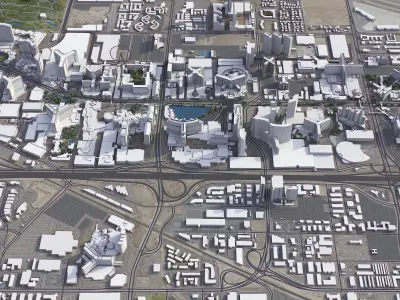 Las Vegas - Strip Low-poly 3D model