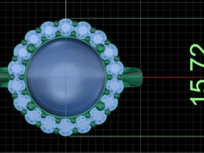 Jewelry ring 417 3D print model