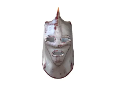 Knight Helmet v1 002 Low-poly 3D model