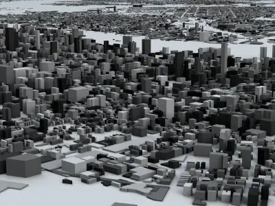 New York City 5 Boroughs Jersey Newark Streets and Buildings 3D model