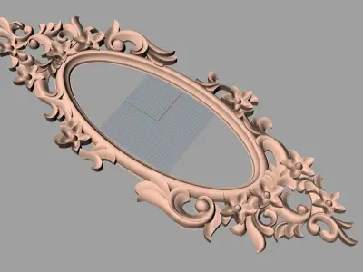 Photo frame 3D relief models STL Files used for CNC Router E641 3D model