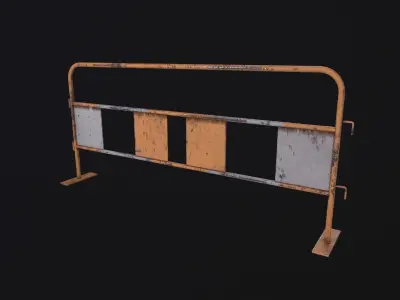Crowd Barrier 3D Model Low-poly 3D model