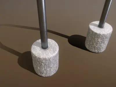 Tree Protection Bar 1 High-Poly Version 3D model