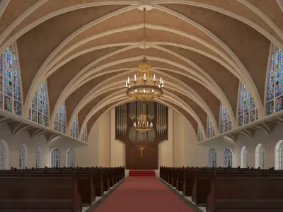Church Interior 04 3D model