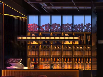 Modern bar 3D model