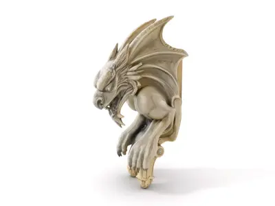 Gargoyle Sculpture D Model Pack Low-poly 3D model
