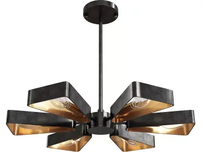 LUNA CHANDELIER Low-poly 3D model