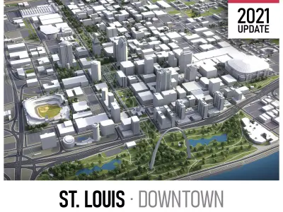 St Louis Low-poly 3D model