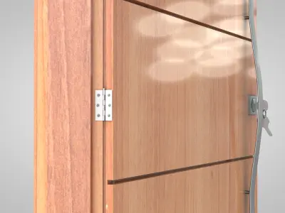 Living Room Door Complete 3D model