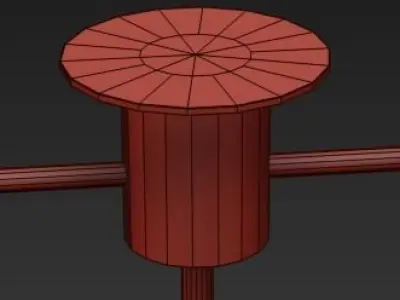 Five Shade Chandelier 3D model