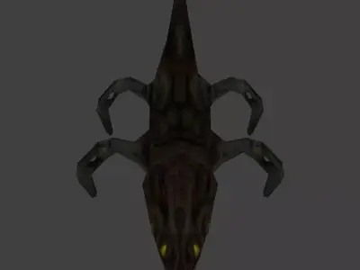 Low poly Insect Alien Low-poly 3D model