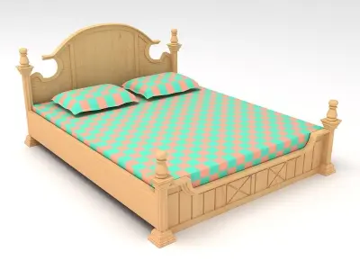 Bed Cot 02 3D model